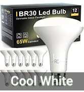 TJOY 12 Pack BR30 Led Bulb 65W Equivalent, Dimmable Flood Light Bulbs Indoor, E26 Base, 4000K Nat...