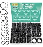 XBVV 1020 Pcs O Ring Kit 20 Size Nitrile Rubber Oring Assortment Set for Car Auto Vehicle Repair ...