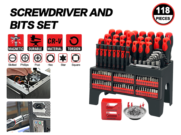 118PCS Magnetic Screwdriver Set