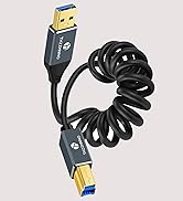 Thzzhnno Coiled USB A to B Printer Cable