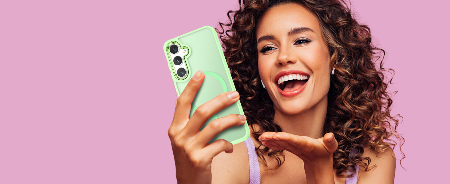 a mint green matte case, elegant, stylish, attractive
