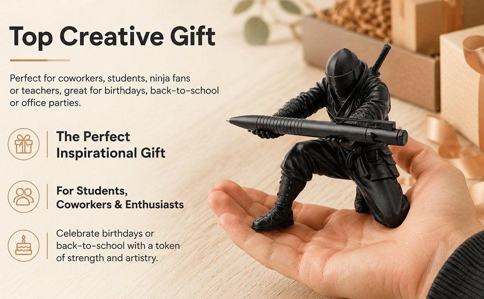 Compact Size, Big Impact | Fits Any Desk – Ninja Pen Holder for Desk