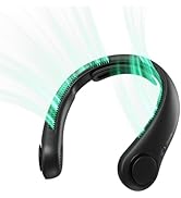 JISULIFE Portable Neck Fan Upgraded, Neckbrace Personal Hands Free, 5 Speed Gears Adjustment, 500...