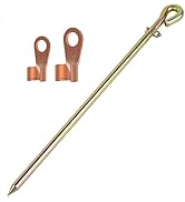 Minidodoca- Portable Ground Rod - Grounding Pin with Ground Wire Lug | Great for Electric Fences,...