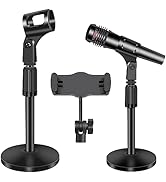 GZGDLJQ Desktop Microphone Stand, 3 in 1 Mic Stand Desk Adjustable 10.6-14.6 Inch Blue Yeti Mic s...