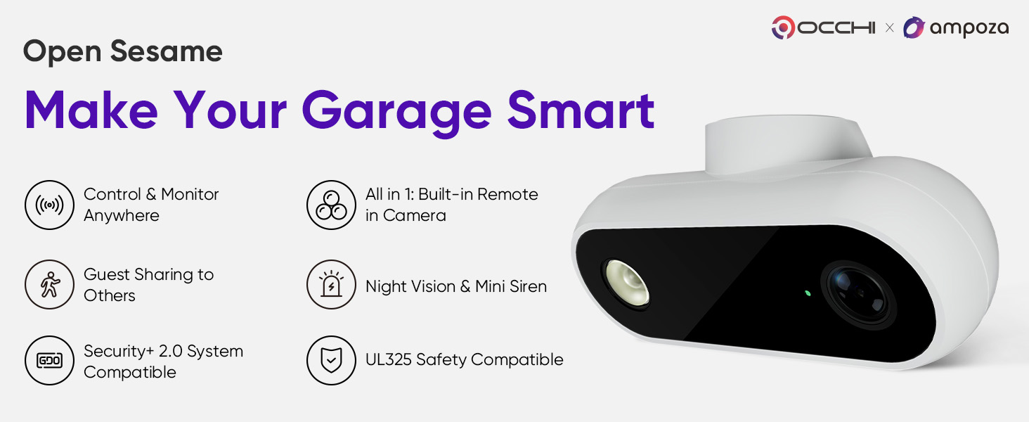 Universial garage door openers, Remote Control,Guest Sharing,Night Vision,security+2.0