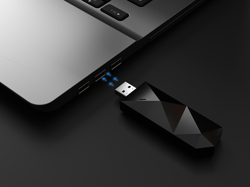 Step 1: Plug the usb wifi adapter into your PC via USB port