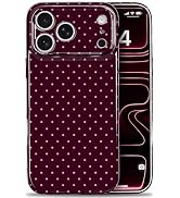 Amzfield Compatible with iPhone 17 Pro Max Case, Cute Small Polka Dot Aesthetic Retro Design for ...