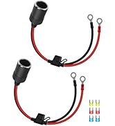 YANBORONSN 12V-24V Cigarette Lighter Socket Car Power Cord,Car Cigarette Lighter Female to Ring E...