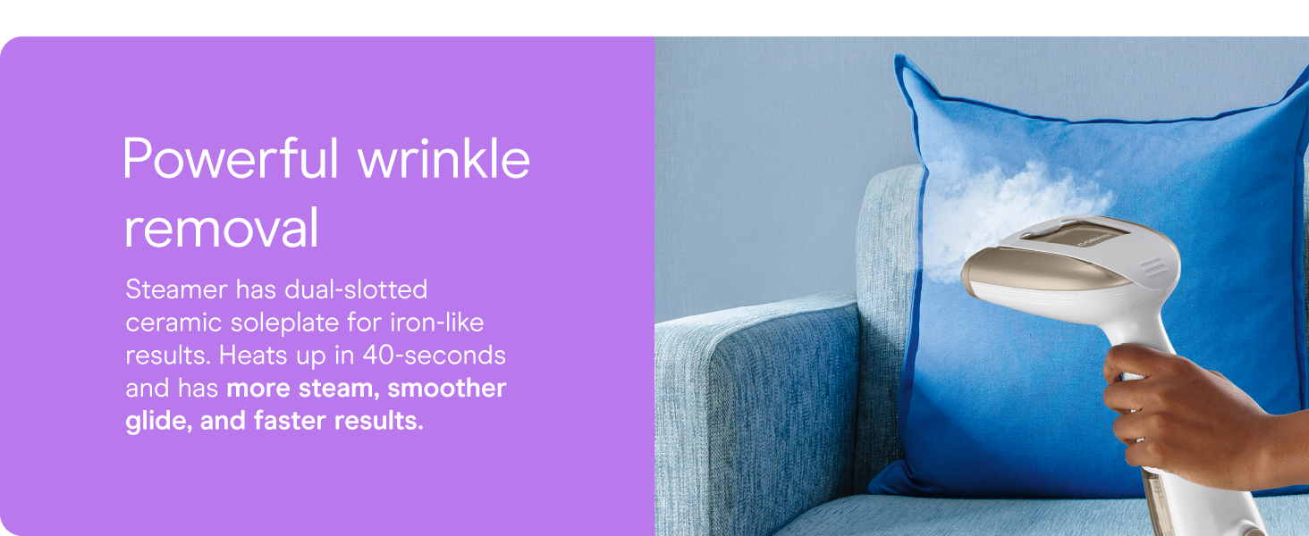 Conair garment steamer clothes turbo extreme steam fabric cloth handheld attachments wrinkle remove.