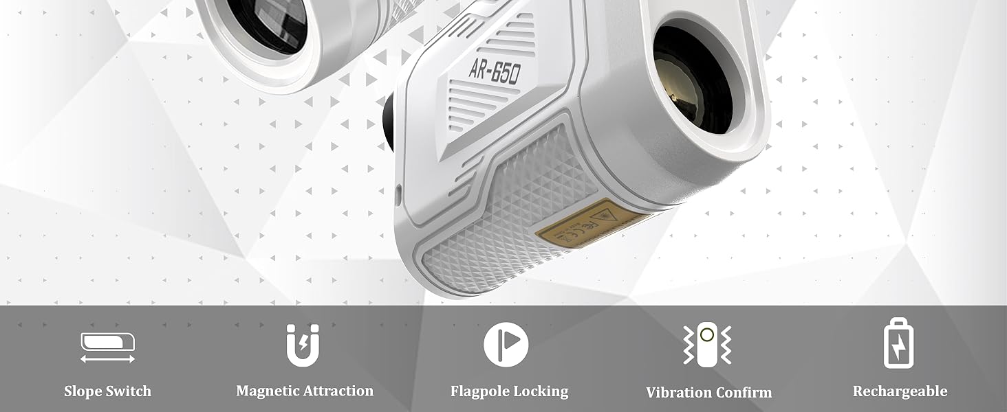 Slope switch, flag lock, magnetic mount—all-in-one precision for golf.