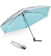 G4Free Travel Umbrella Ultralight UPF 50+ UV Protection Compact Umbrella, Double Canopy Super Sli...