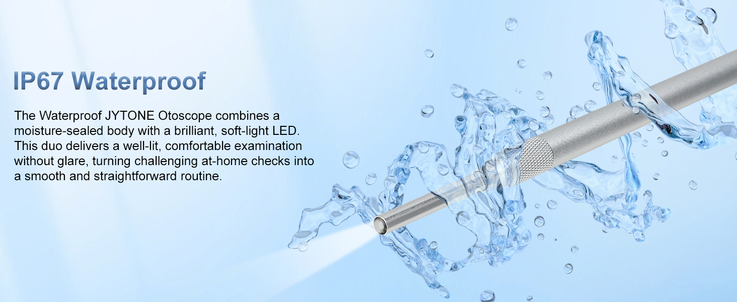 IP67 waterproof camera probe with LED lights for safe cleaning with alcohol or water.