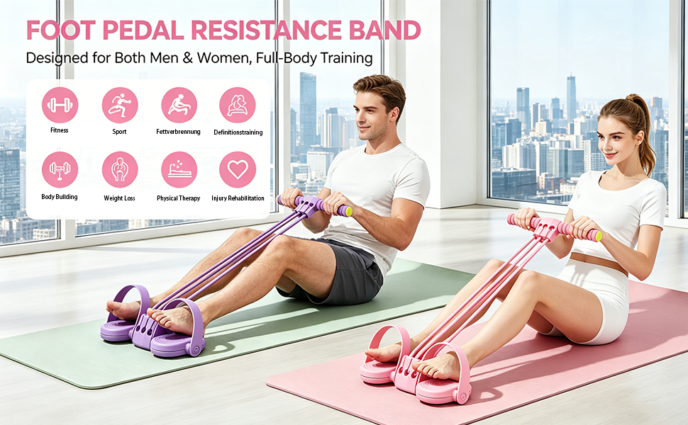 Pedal Resistance Bands with Handles