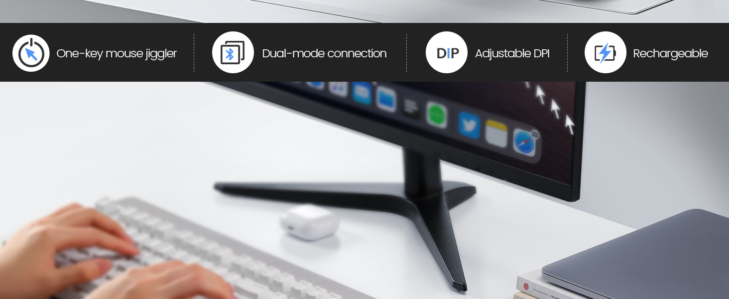 Wireless Mice with Build-in Mouse Jiggler Mover
