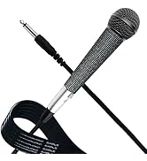 RhymKawa 58 Vocal Microphone with XLR Cable, Black Die-Cast Body and Sparkle Rhinestones Handle S...