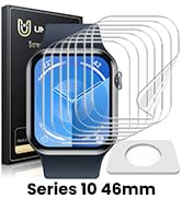 UniqueMe 8 Pack for Apple Watch Series 10 Screen Protector 46mm - [Strong Asorption] [Flexible TP...