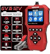 Car Battery Tester 6V 12V with Lithium Battery Testing, VEHLIVE BT910 5-3000CCA Battery Load Test...