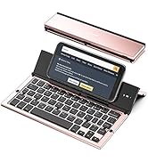 Geyes Folding Bluetooth Keyboard, Portable Travel Foldable Keyboard for iPhone 15 Pro Plus/Xs/max...