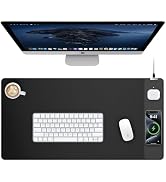 TopMade Mouse Pad with 15W Wireless Charging, Gaming Mousepad Home Office Large Desk Pad with Ult...