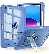 ZoneFoker Case for iPad 10th Generation 10.9 inch 2022, Heavy Duty Shockproof Rugged Protective w...
