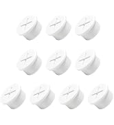 EASYEAH 10Pcs Desk Grommet, 3/4" (20mm) White Silicone Cord Hole Cover, Flexible Rubber Wire Grom...