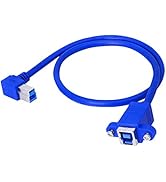 SinLoon USB B Printer Extension Cable 90 Degree Angled Printer Cable USB 3.0 Type B Male to Femal...