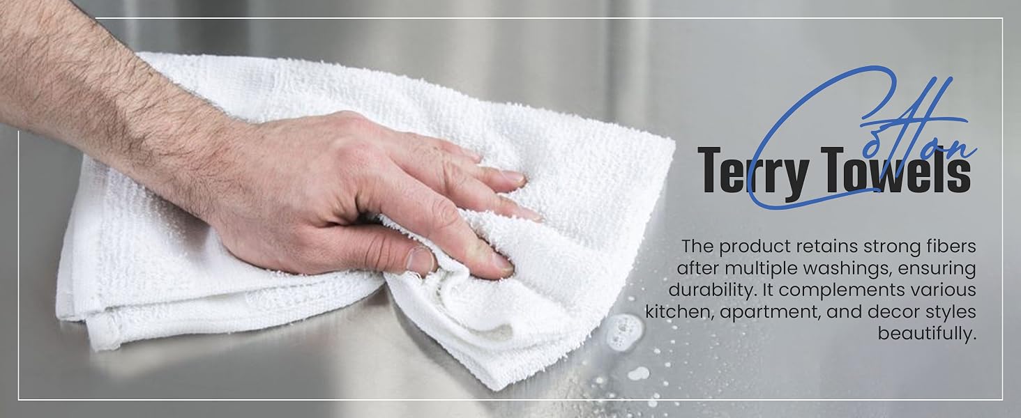100% cotton terry towels cleaning cloths reusable cleaning cloth lint free multipurpose cleanings