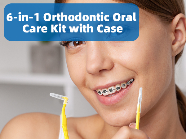 6-in-1 Orthodontic Oral Care Kit with Case