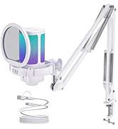 UHURU Gaming USB Microphone for PC: Streaming Computer Mic with Noise Cancellation - Condenser Mi...