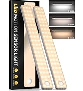 13inch Under Cabinet Lighting, 3 Color Temperatures Motion Sensor Light Indoor, USB Rechargeable ...