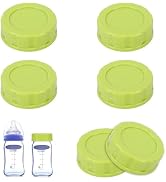 8 PCS Travel Bottle Caps Compatible with Lansinoh Bottles, Bottle Lids Replacement with Sealing R...