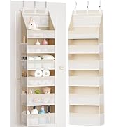 Criusia Over the Door Organizer, 6-Shelf Closet Hanging Storage with 13 Mesh Pockets, 55lbs Capac...