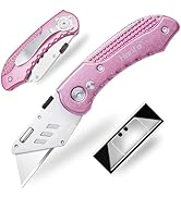 Box Cutter, Utility Knife with Aluminum Handle, Heavy Duty Knife, Back-lock Mechanism, Stainless ...