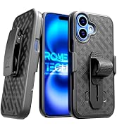 Designed for iPhone 16 Case with Belt Clip Holster | Rugged Holster &amp; Protective Phone Case Combo...