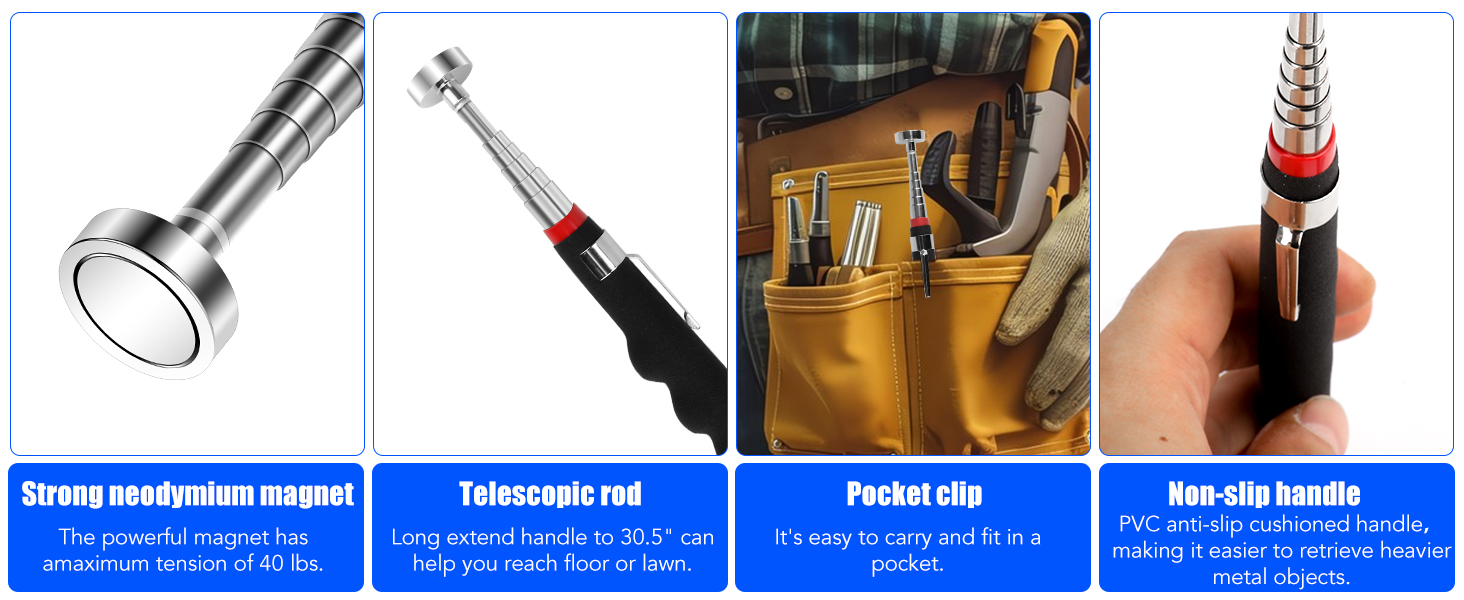 telescoping magnetic pickup tool