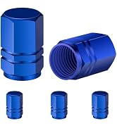 Auto Tire Valve Stem Caps: Blue Tire Air Pressure Caps| Schrader Valve Cap, Universal Stem Covers...