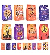 Halloween Treat Bags - 32pcs Halloween Trick or Treat Bags, Halloween Treat Bags for Candy with S...