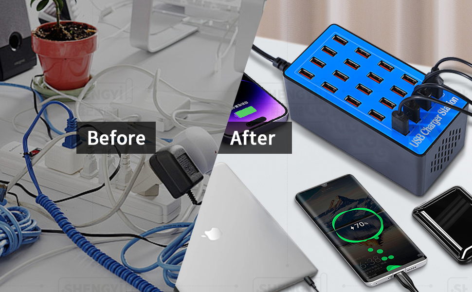 20 port usb charger
