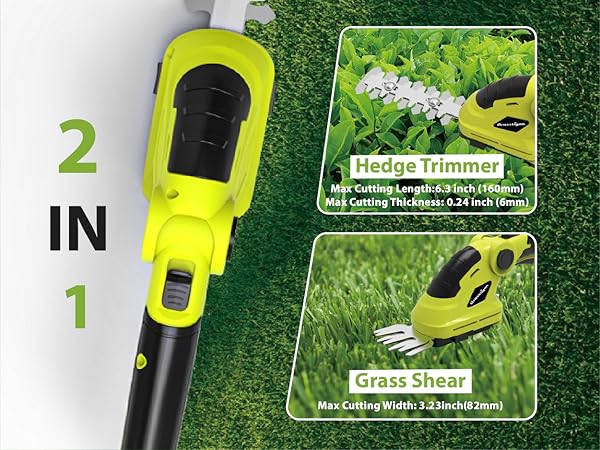 2 in 1 hedge trimmer grass shear