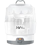 Bottle Sterilizer, Baby Bottle Sterilizer, Heyvalue Steam Bottle Sanitizer for Baby Bottles, Paci...