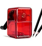 Manual Pencil Sharpener, Auto-in Hand Crank Pencil, for 6.9-8 mm Pencils and Colored Pencils with...