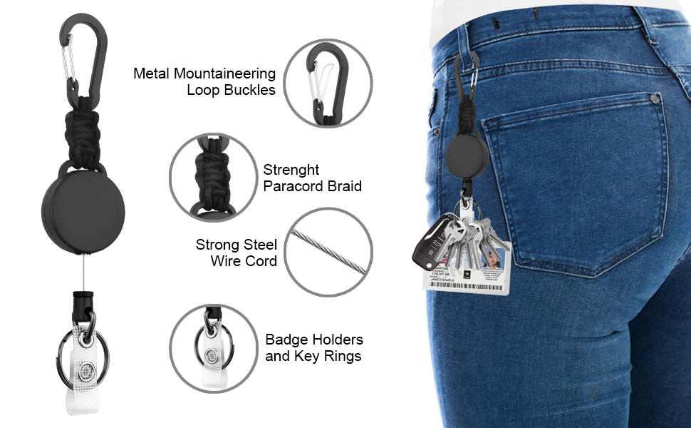 keychain metal loop buckles paracord braid