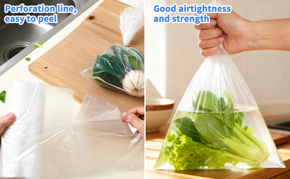 10&amp;#34;x14&amp;#34; Clear Plastic Bags Roll