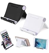 Cell Phone Stand Multi-Angle, [2 Pack] Phone Stand Adjustable Desk Stand for Tablets(6-11'), e-Re...