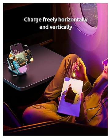 Foldable 3 in 1 Wireless Charging Station for Apple Magsafe Charger Stand
