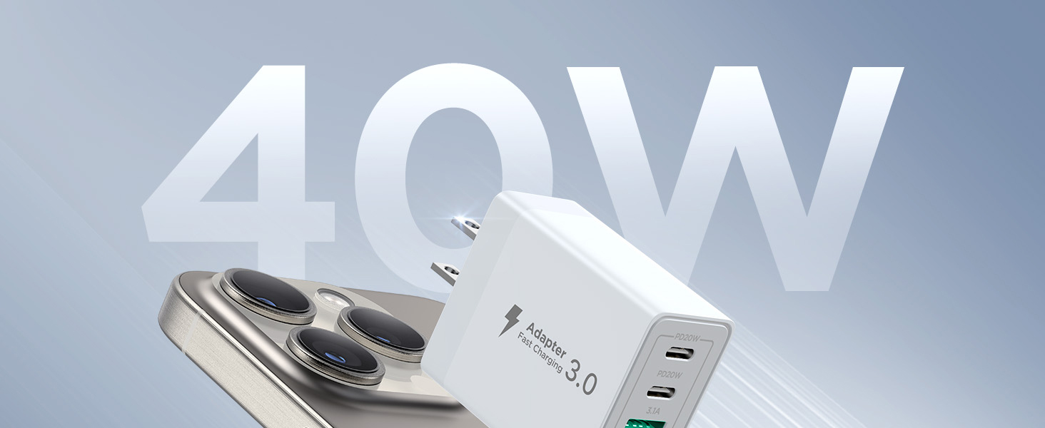 40W USB C Charger Cube