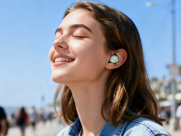Ergonomic in-ear wireless earbuds worn comfortably for secure everyday listening