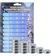 Cotchear 30pcs Alkaline Cell Batteries Assorted 1.55 Volt AG1/LR621 AG3/LR41 AG4/LR626 AG5/LR754 ...