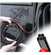 52.5Ft Double Layer 5-Hole Car Door Seal Strip,Self Adhesive Automotive Weather Stripping for Red...